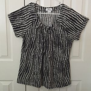 Size XL Chaus blouse black and white